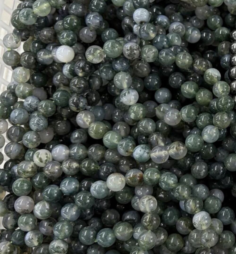 8MM Moss Agate Bracelet